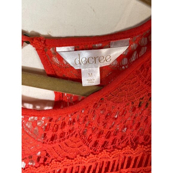 decree sleeveless romper pink lace button on back elastic rayon medium READ - Picture 9 of 15